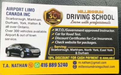 AIRPORT LIMO CANADA INC & MILLENNIUM DRIVING SCHOOL